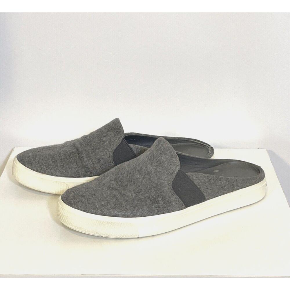 Vince Blaire Women Sneaker Platform Mule Slip On‎ Slide Shoe Gray Wool Size 7.5